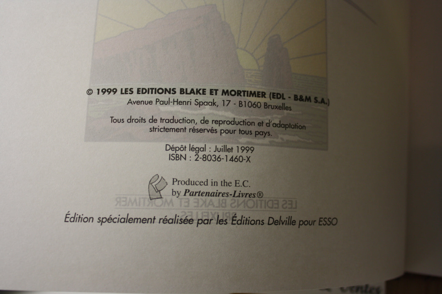 Le secret de l'espadon Tome 3 - Blake et Mortimer - Edgard P Jacques - Delville - Publicitaire - 1999 - ESSO