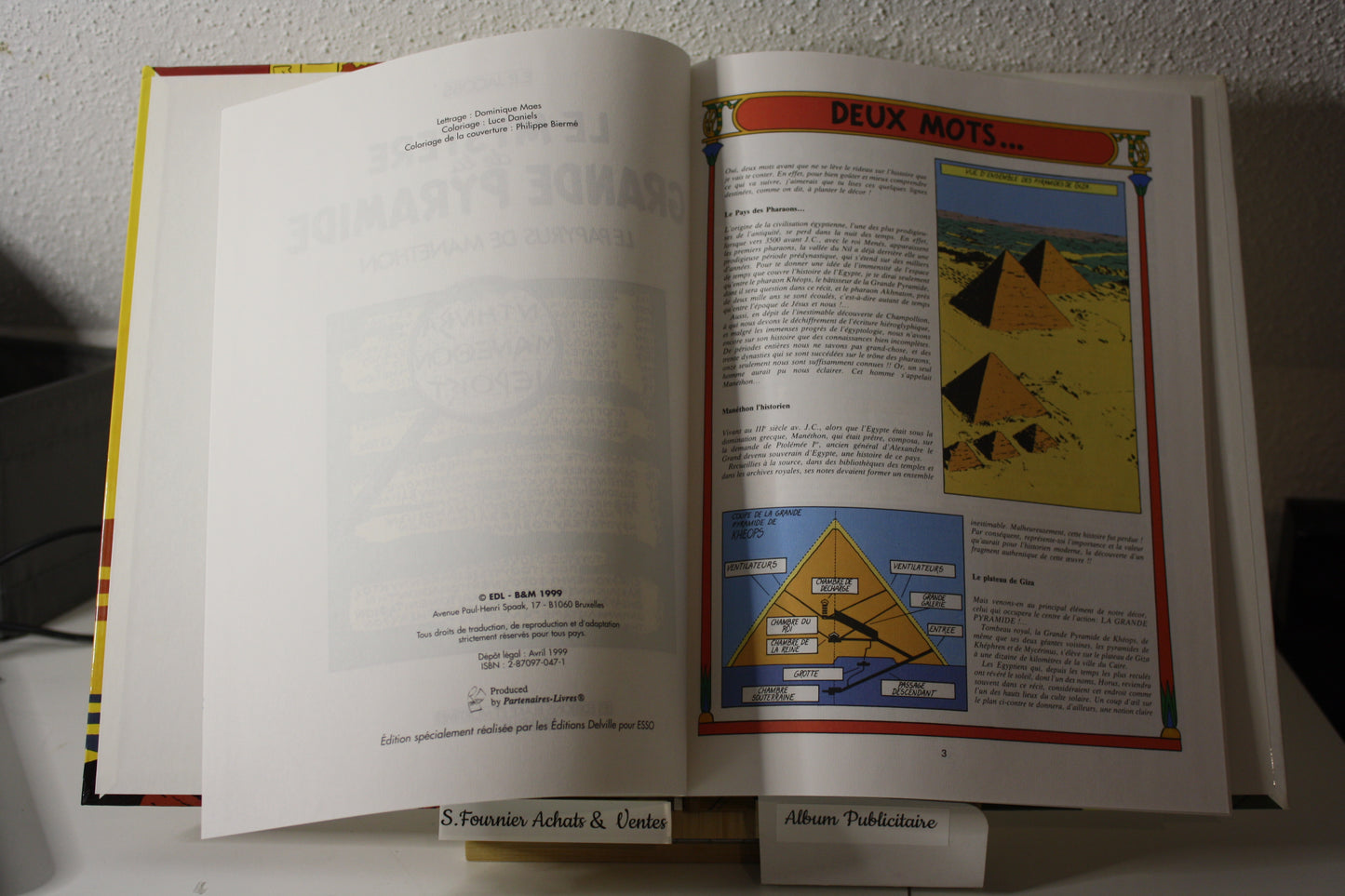 Tome 1 Le mystère de la pyramide - Blake et Mortimer - Edgard P Jacques - Delville - Publicitaire - 1999 - ESSO