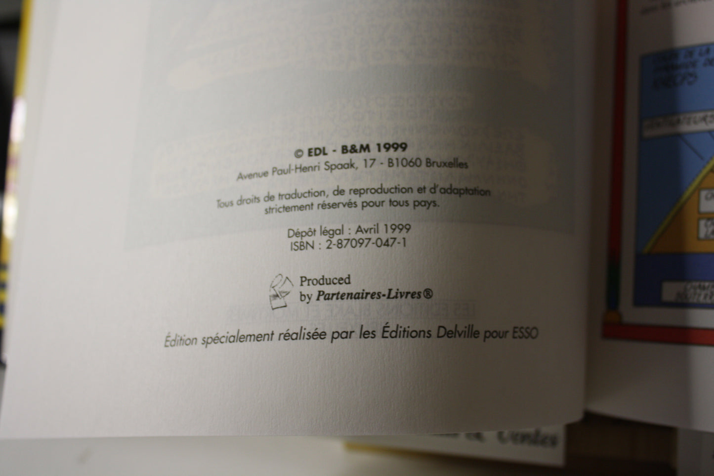 Tome 1 Le mystère de la pyramide - Blake et Mortimer - Edgard P Jacques - Delville - Publicitaire - 1999 - ESSO