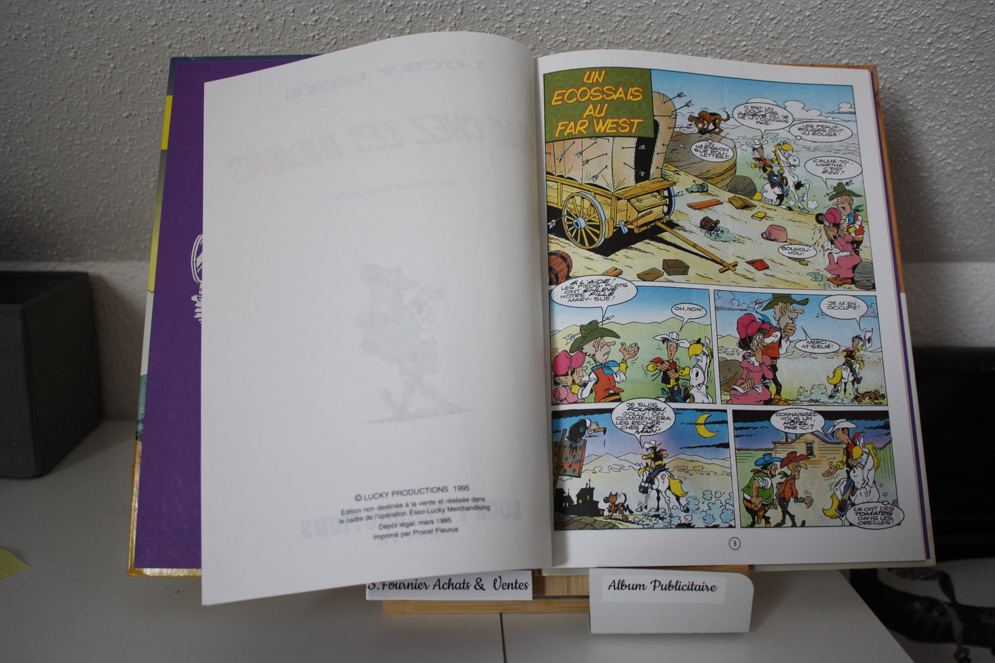 Mac chez les Indiens – Lucky Luke – Morris et Goscinny - Lucky production Genève - Publicitaire - 1995 - ESSO