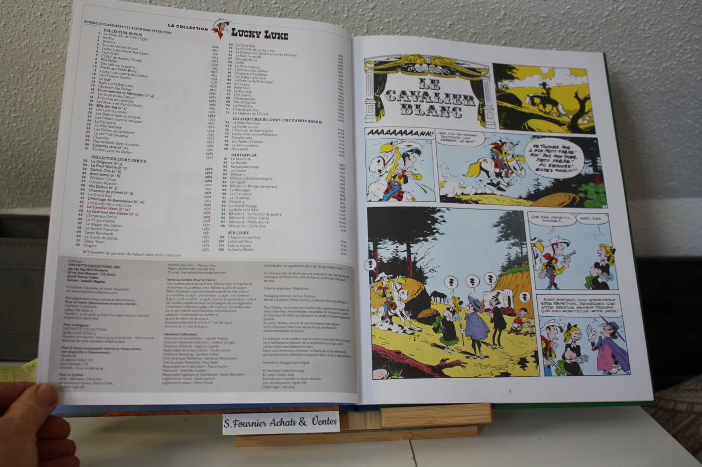 Le cavalier Blanc – Lucky Luke – Morris et Goscinny - Hachette - Réédition - 2019