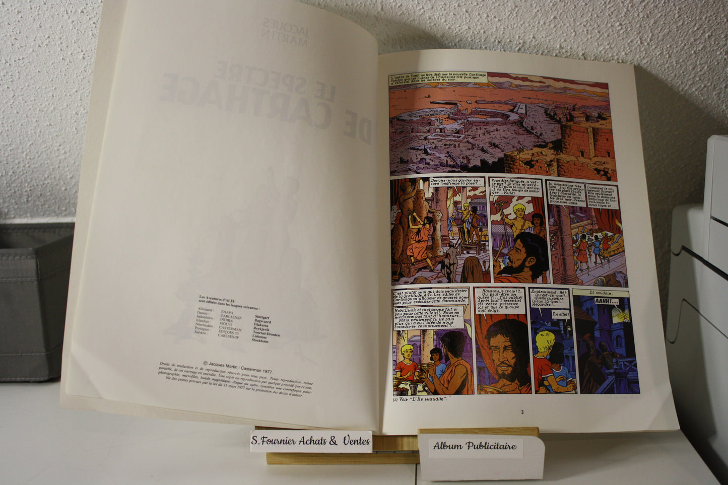 Le spectre de Carthage – Alix – Jacques Martin - Casterman - Publicitaire- 2001 - Promotionnel Souple