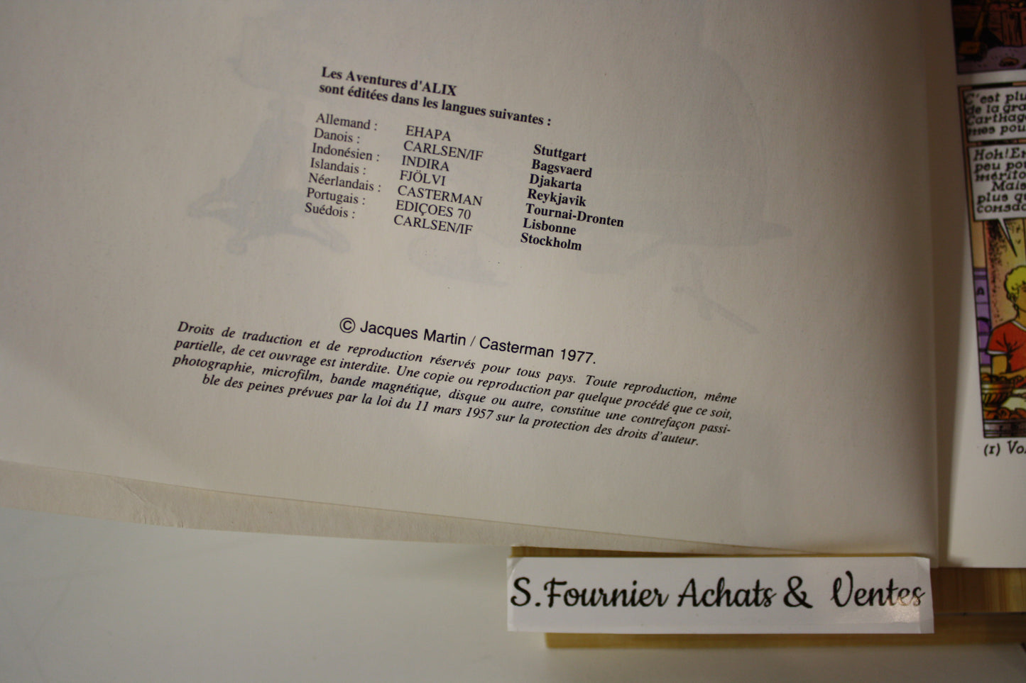 Le spectre de Carthage – Alix – Jacques Martin - Casterman - Publicitaire- 2001 - Promotionnel Souple
