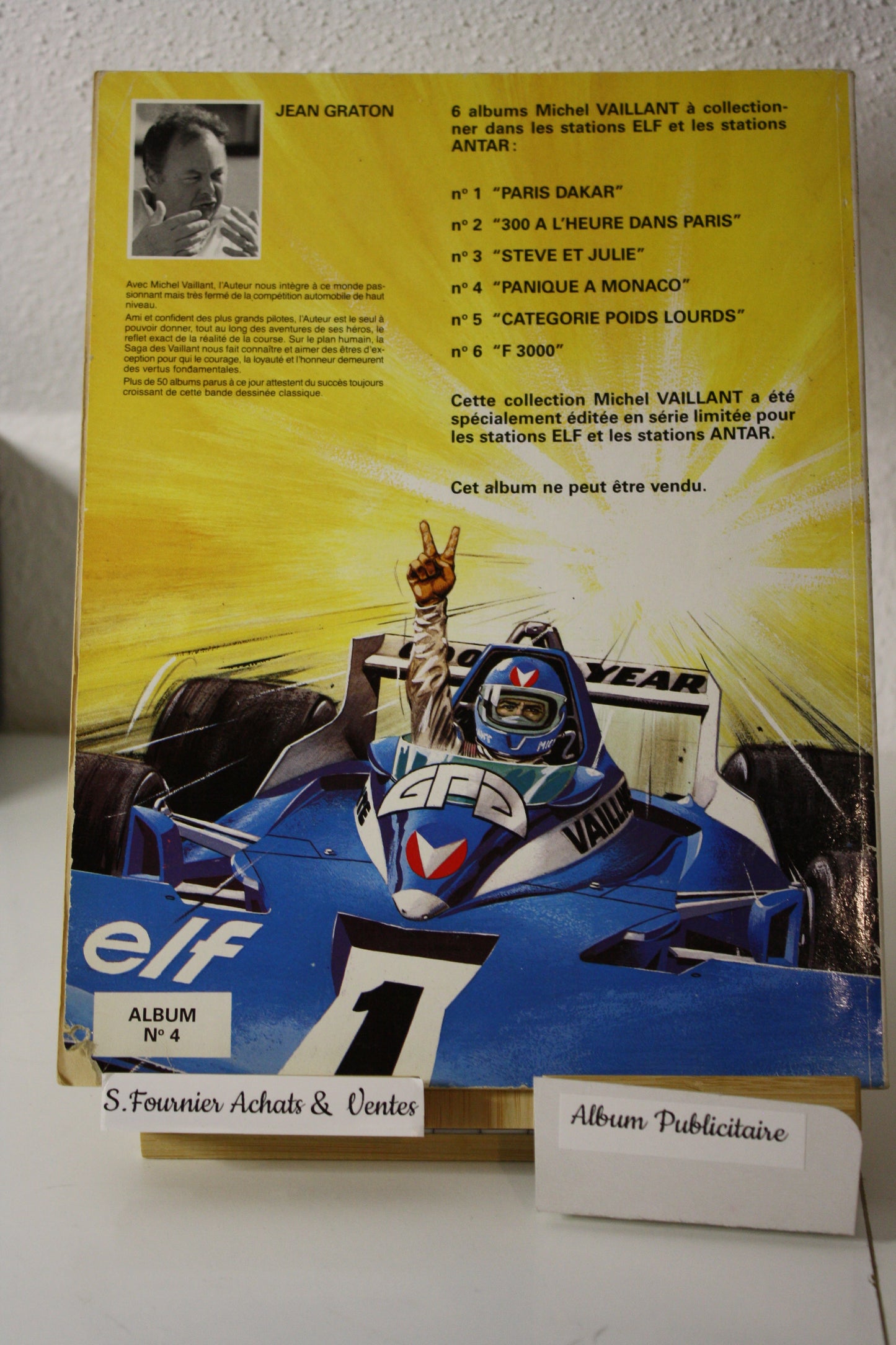Panique à Monaco – Michel Vaillant – Jean Graton - Graton Editeur -Publicitaire - 1986 - Elf Antar