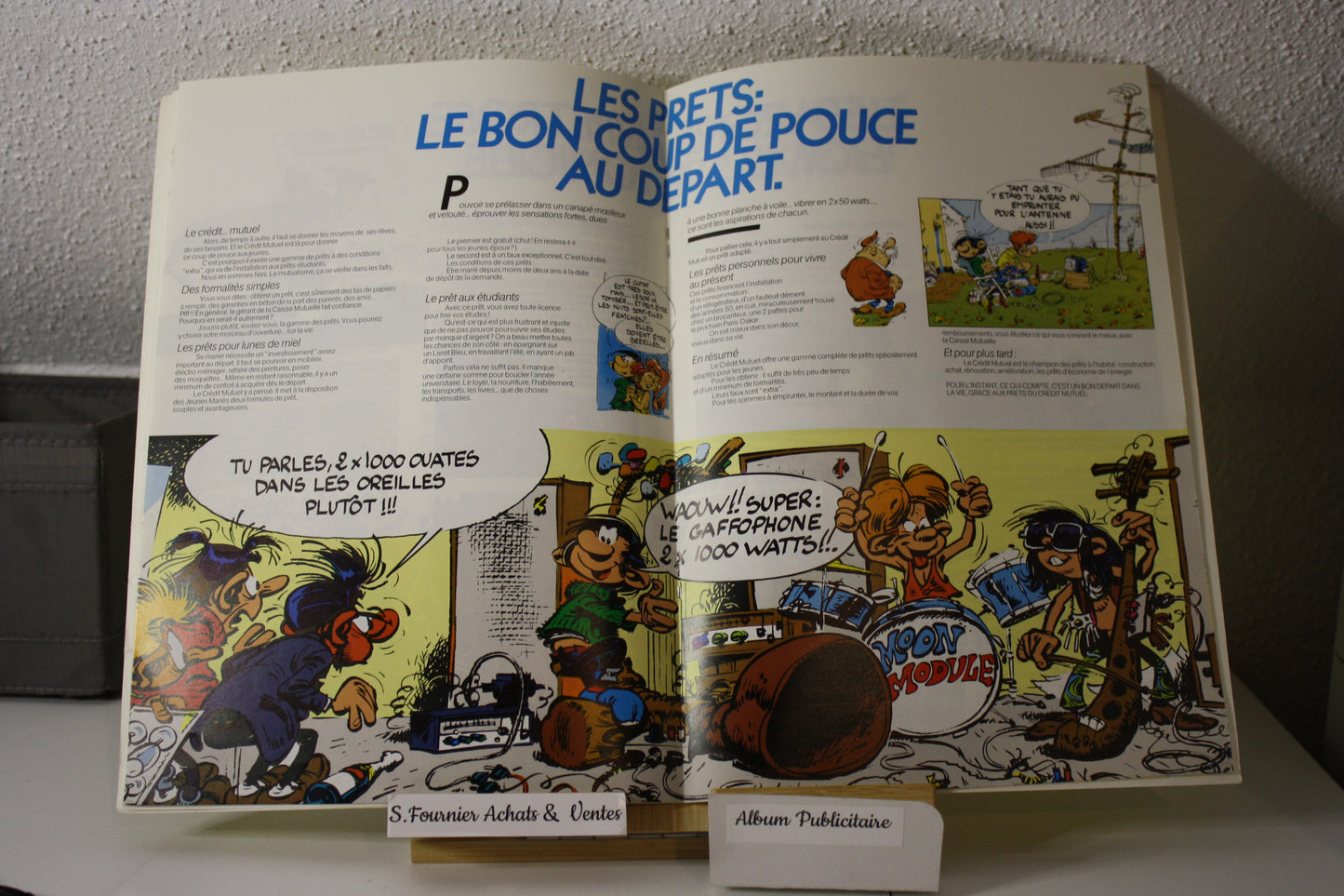 La Banque dessinée – Gaston – Franquin SEPP – Crédit Mutuel d’Alsace - publicitaire - 1983