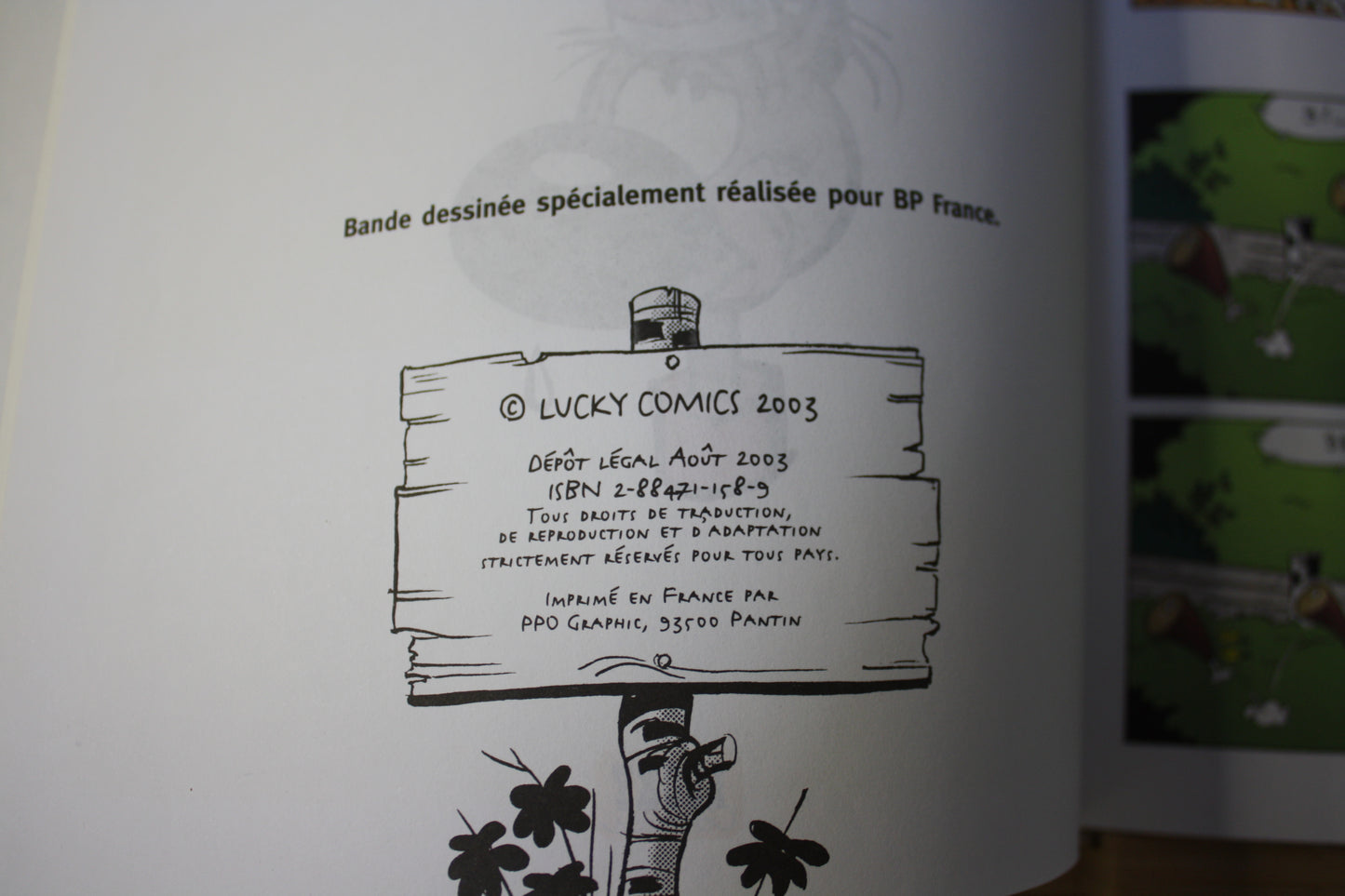 Hauts les pattes – Rantanplan – Morris, Léonardino - Lucky Comics – Publicitaire - 2003 – BP France
