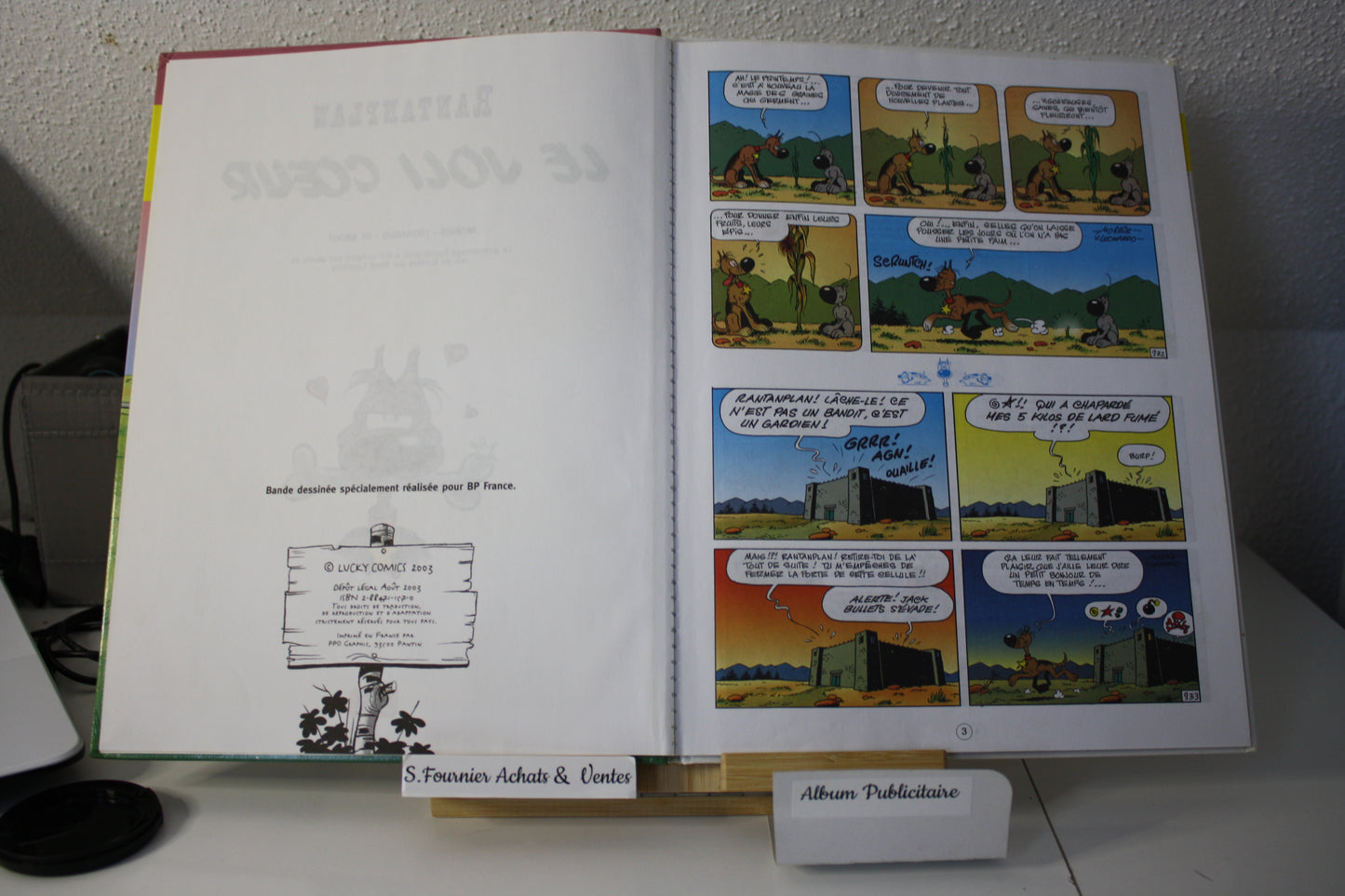 Le Jolie cœur – Rantanplan –Morris, Léonardino - Lucky Comics – Publicitaire – 2003 - BP France