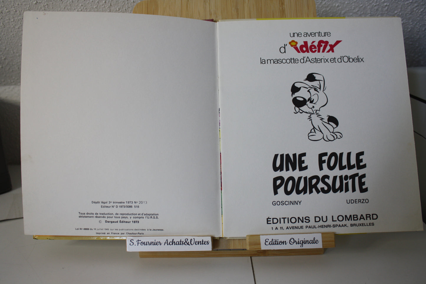 Idéfix une folle poursuite – Idéfix - Goscinny Uderzo - Dargaud - EO - 1973