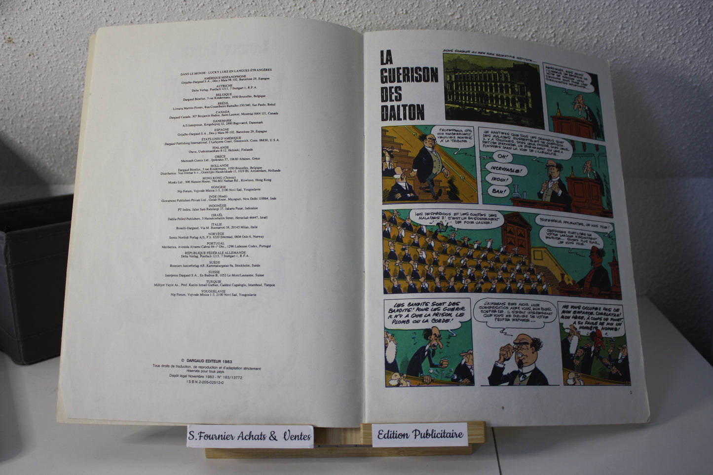 La guérison des dalton – Lucky Luke – Morris Goscinny - Dargaud - Publicitaire - 1983 -Total