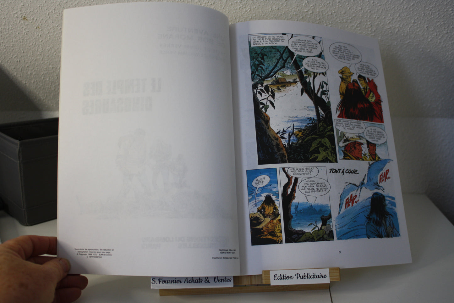 Le temple des dinosaures – Bob Mauranne – vemes Vance - Du lombard - publicitaire - 1998 -3M Systèmes Visuel