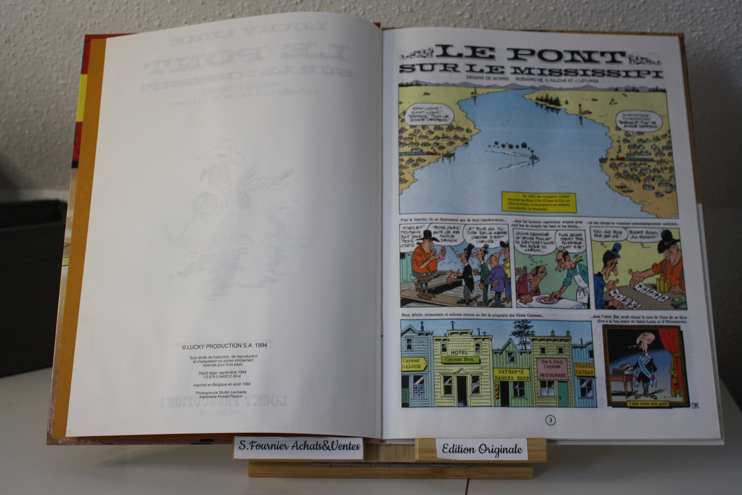 Le pont sur le Mississipi – Lucky Luke – Morris, Fauche et Léturgie - Lucky production – EO - 1994
