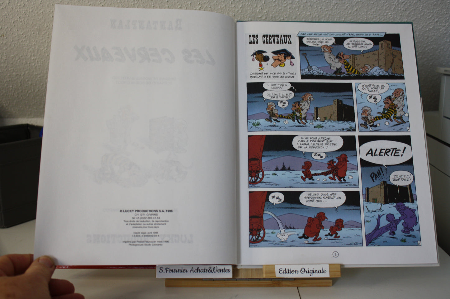 Les cerveaux – Rantanplan – Morris, Vittorio et Groot - Lucky comics – EO - 1996
