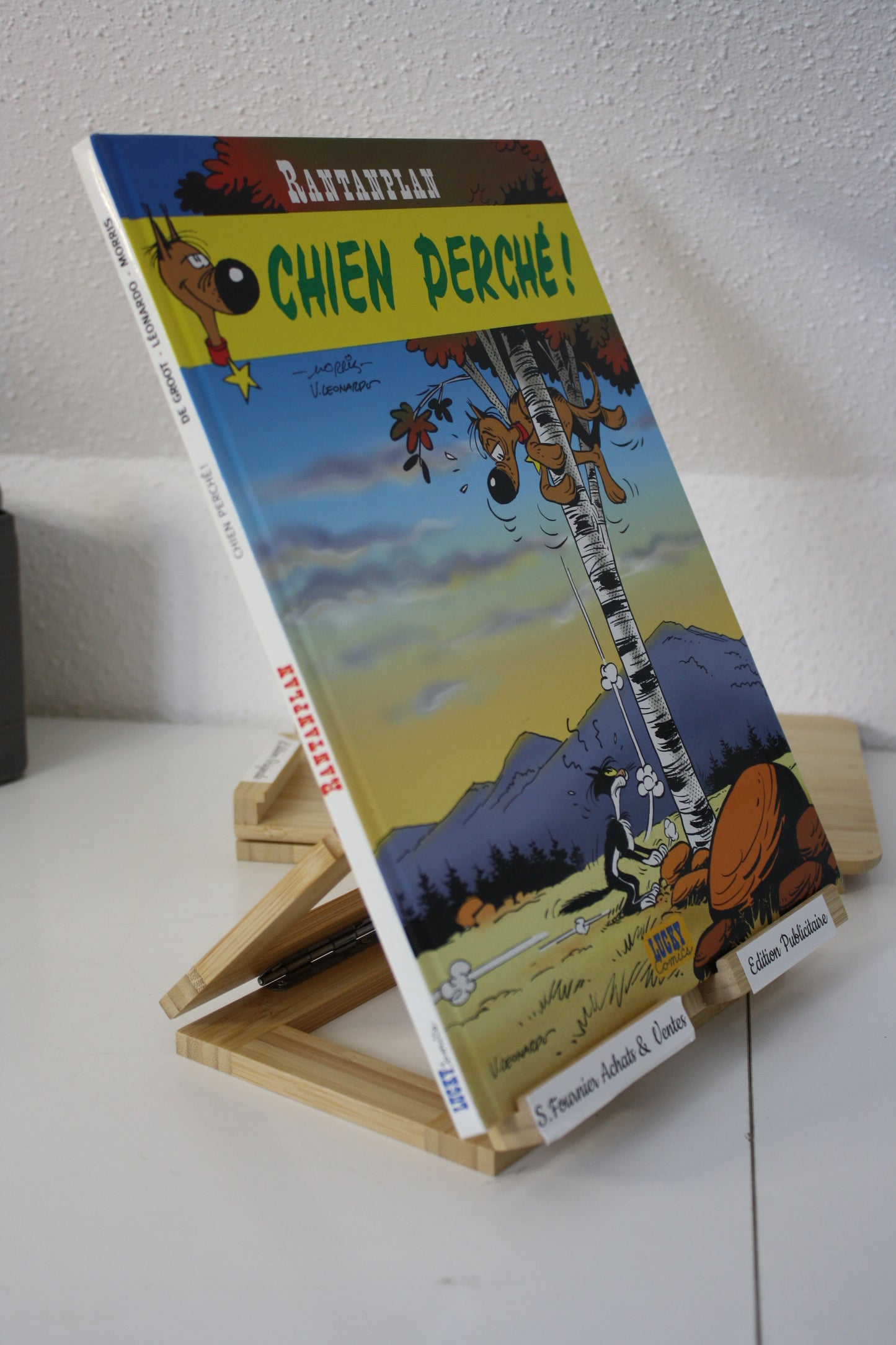 Chien perché – Rantanplan – Morris, Léonardino - Lucky Comics – Publicitaire – 2002 - BP France