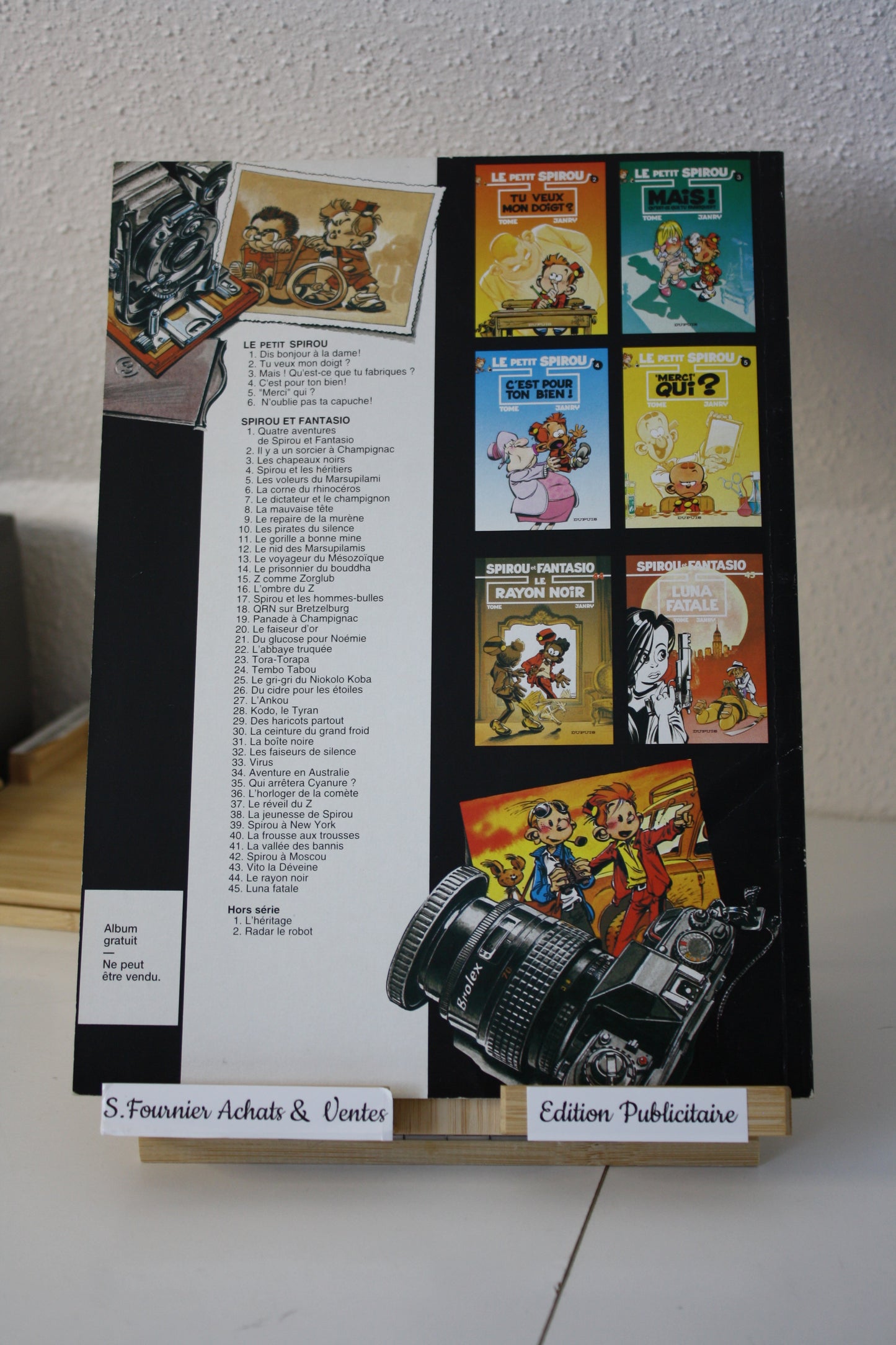 N’oublie pas ta capuche – Le petit Spirou – Tome et Janry - Dupuis - Publicitaire - 1996 - Harry’s