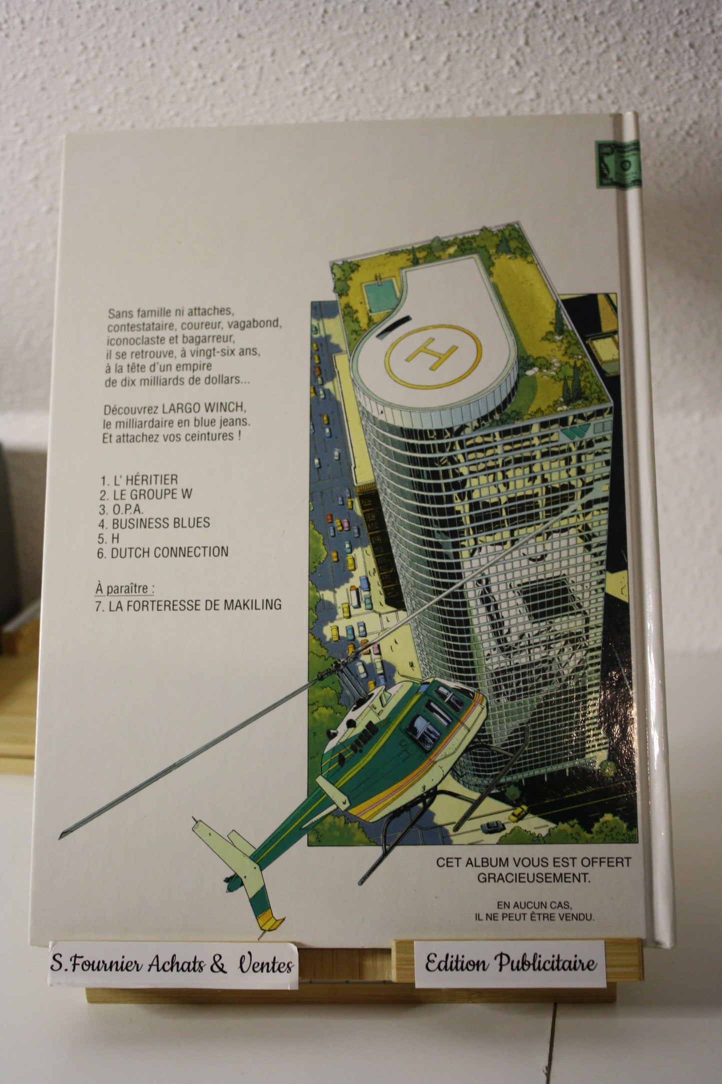 l’Héritier – Largo Winch - Francq et Van Hamme - Dupuis - Publicitaire - 1995 - Promotionnel