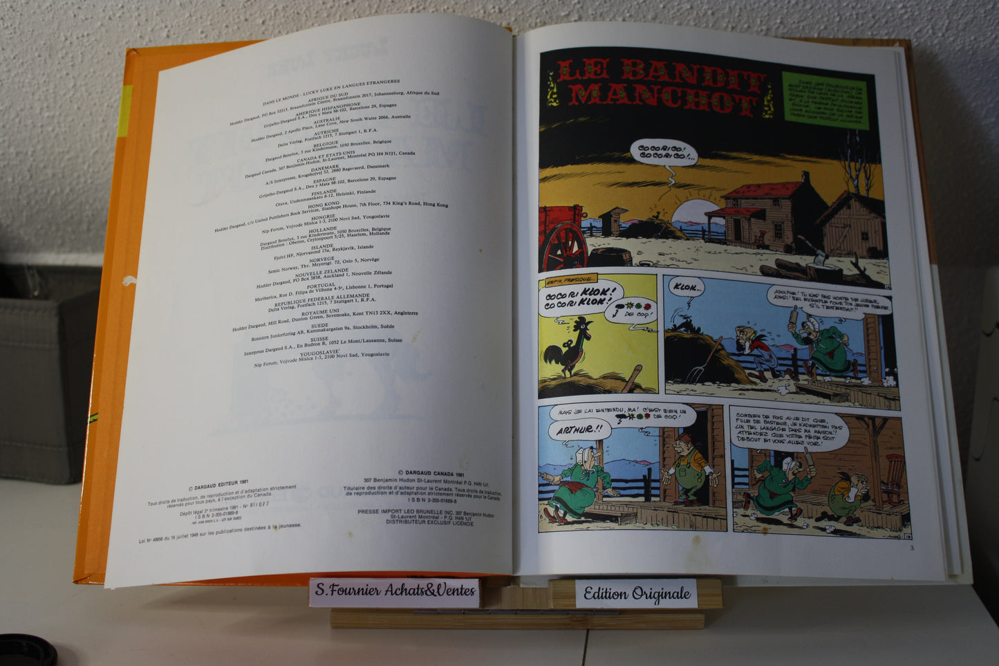 Le bandit manchot – Lucky Luke - Morris Groot - Dargaud - EO - 1981 - BE