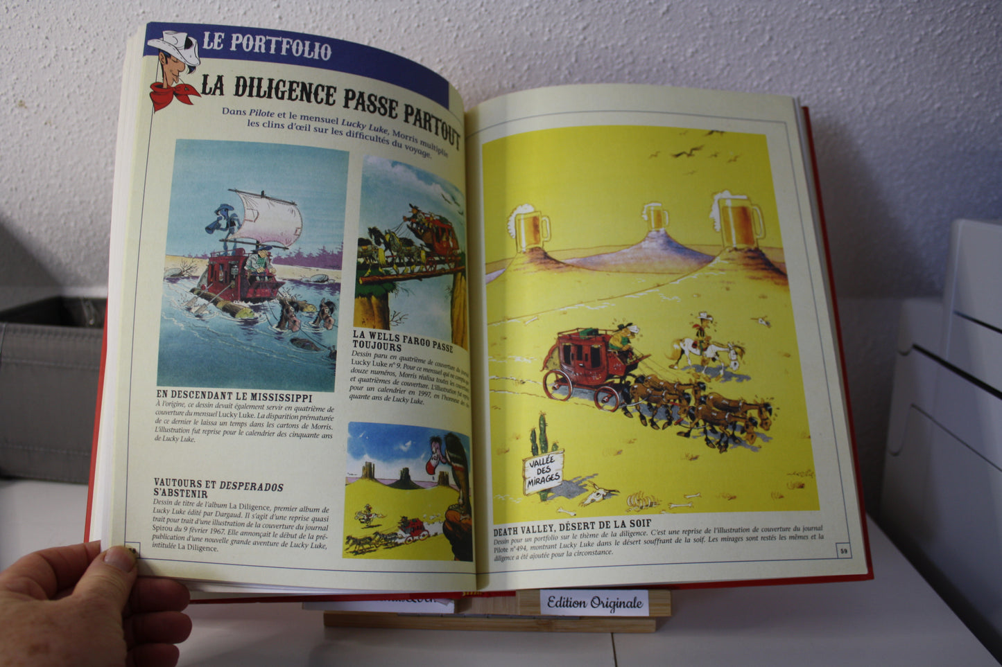 Les dessous de la Création la Diligence/Le pied tendre – Lucky Luke – Caroline Richter bonini - Edition Atlas – Réédition - 2009 + ex libris