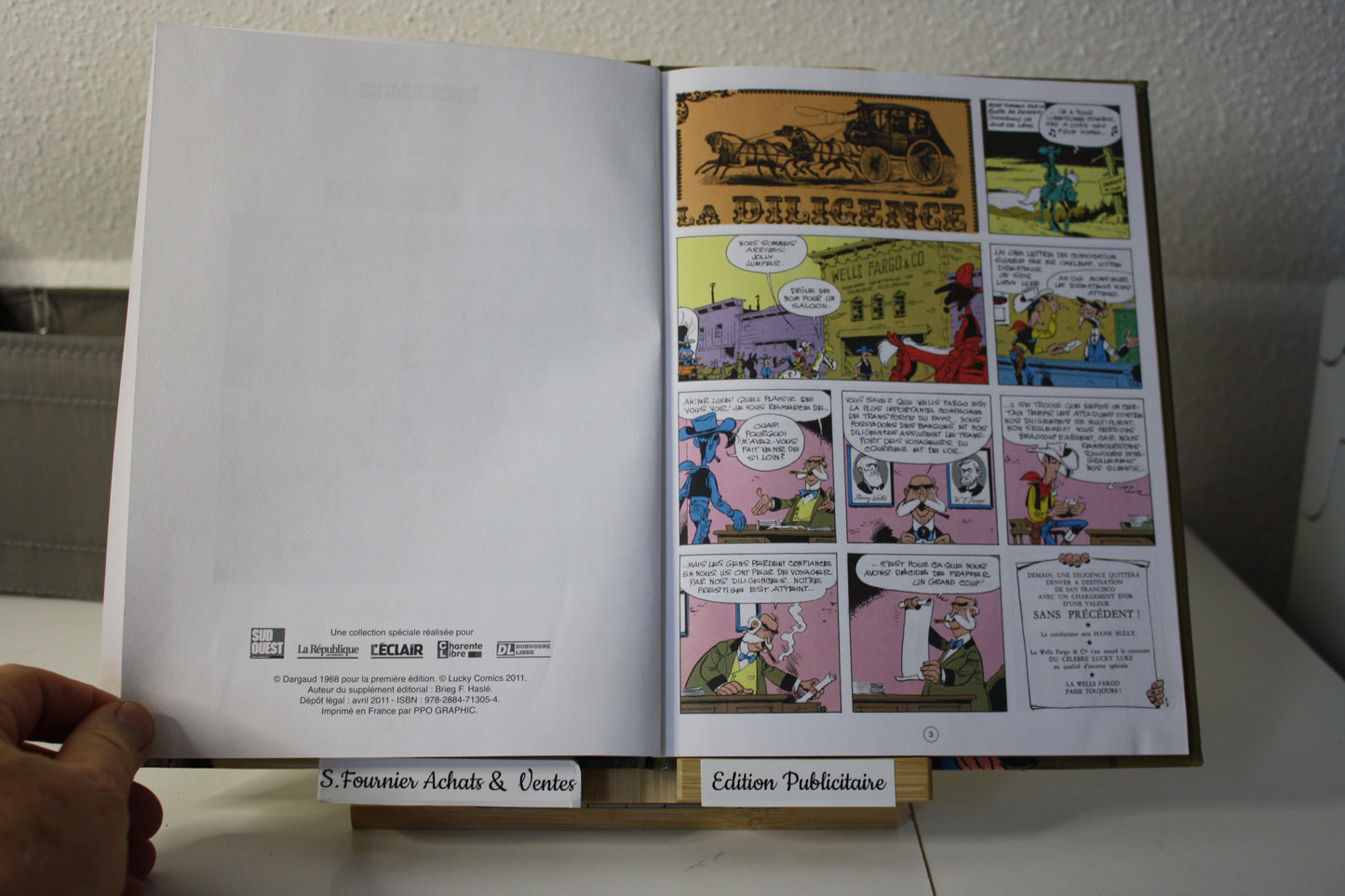 La Diligence – Lucky Luke – Morris et Goscinny - Lucky comics - Publicitaire- 2011 - Sud Ouest, L’éclair…