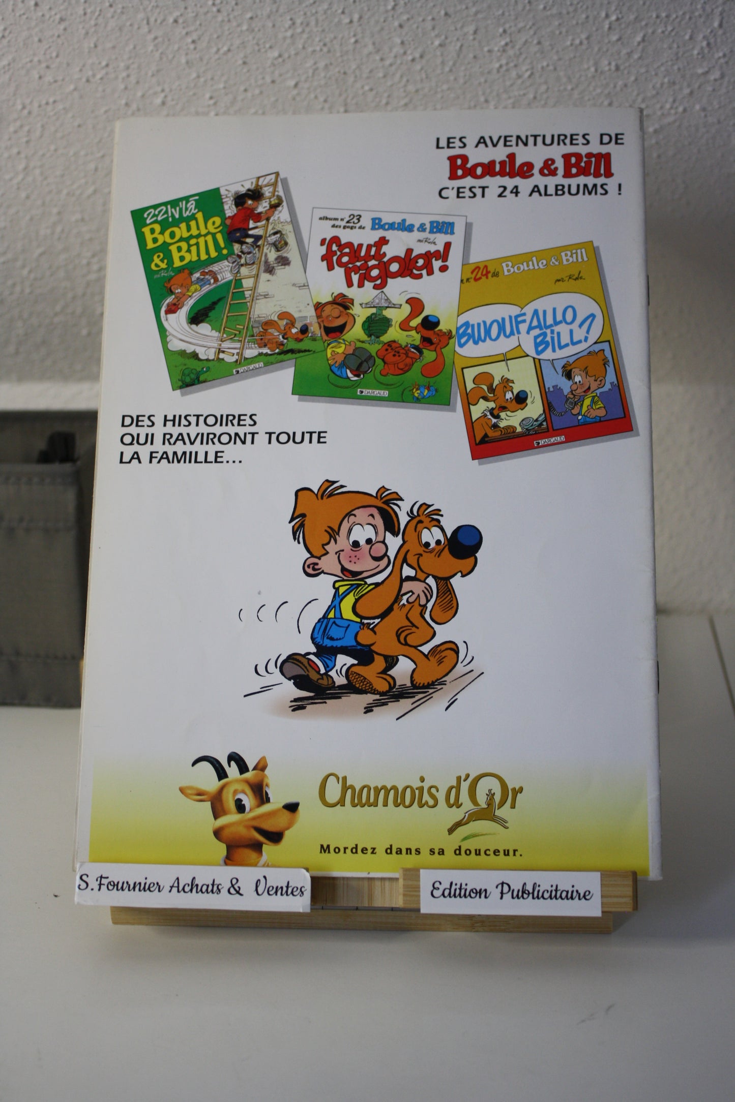 Faut rigoler – Boule et Bill - Roba - Dargaud - Publicitaire - 1997 – Chamois d’or