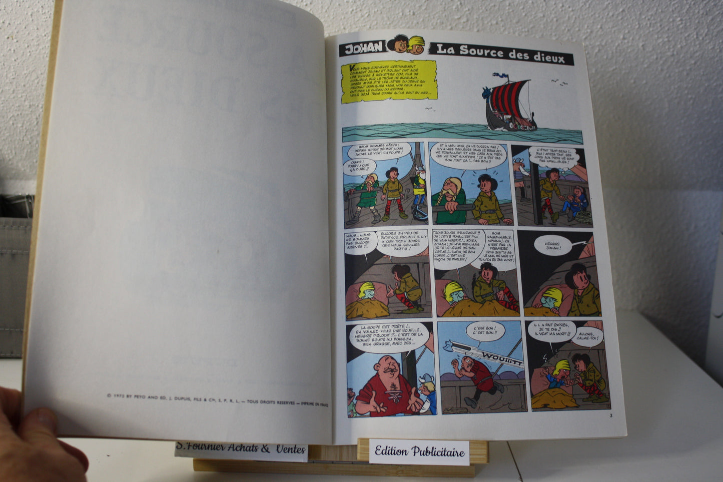 La source des dieux – Johan et Pirlouit – Peyo - Dupuis - Publicitaire - 1972 - Total