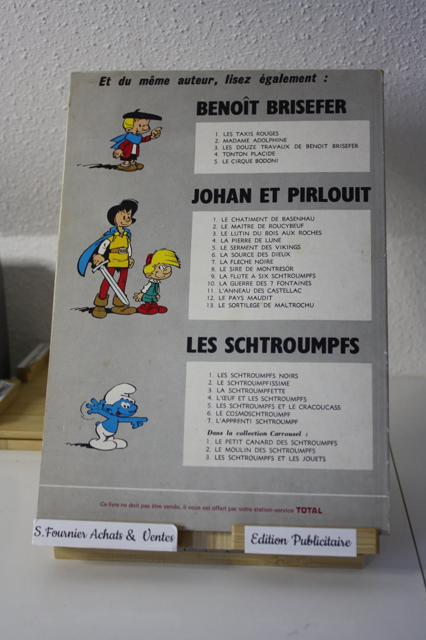 La source des dieux – Johan et Pirlouit – Peyo - Dupuis - Publicitaire - 1972 - Total