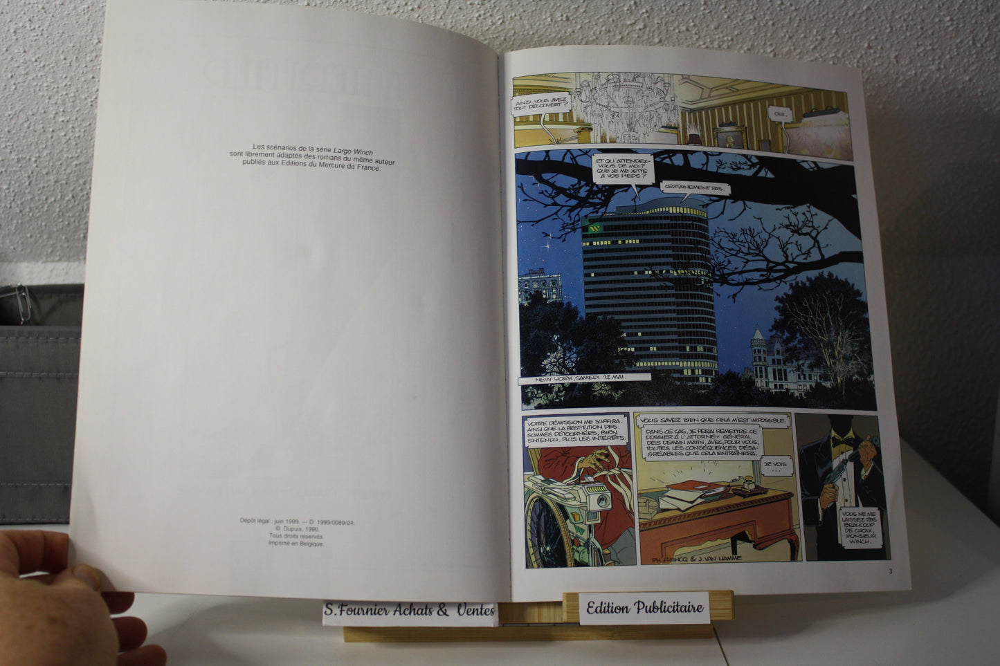 L’héritier – Largo Winch – Francq et Van Hamme - Dupuis - Publicitaire – 1999 - Kodak
