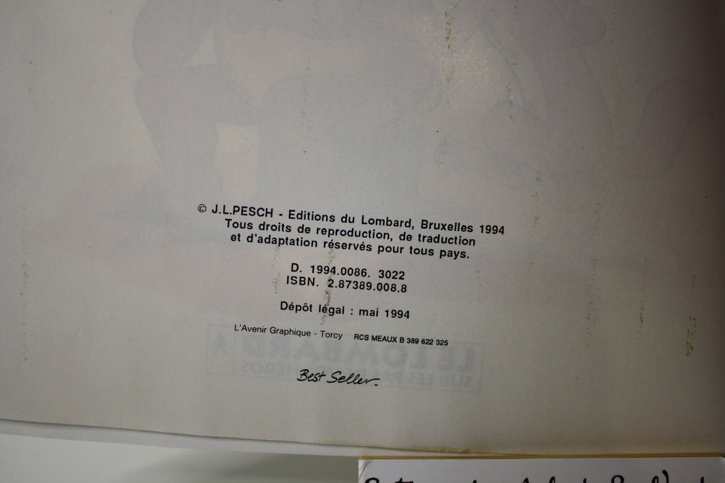 La cle perdue – Sylvain et Sylvette – Pesch - Le lombard - Publicitaire - 1994 - Chamois d'or