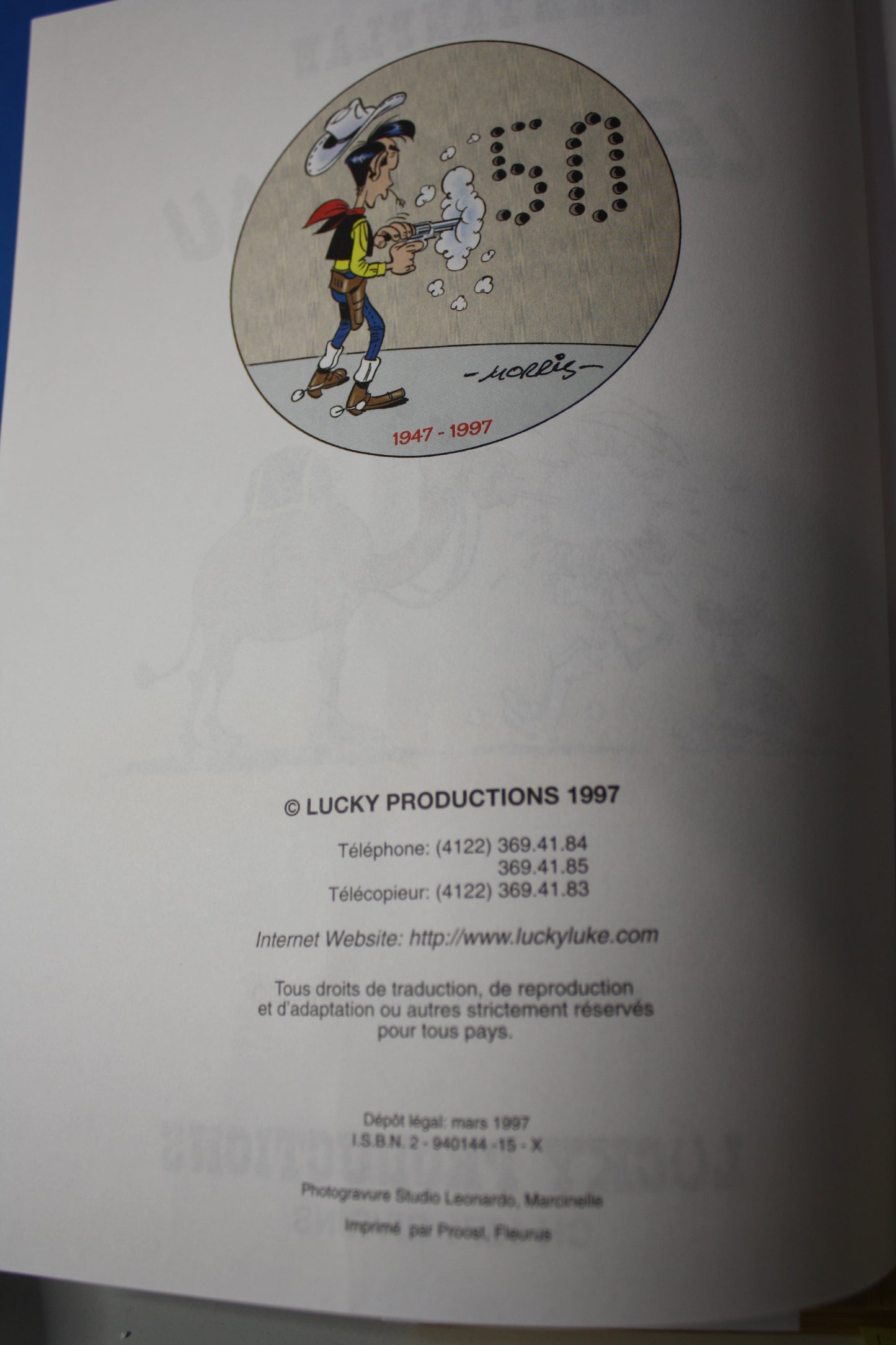 Le chameau – Rantanplan – Janvier, Fauche et Adam - Lucky Production - Réédition - 1997 - 50ème anniversaire + sticker