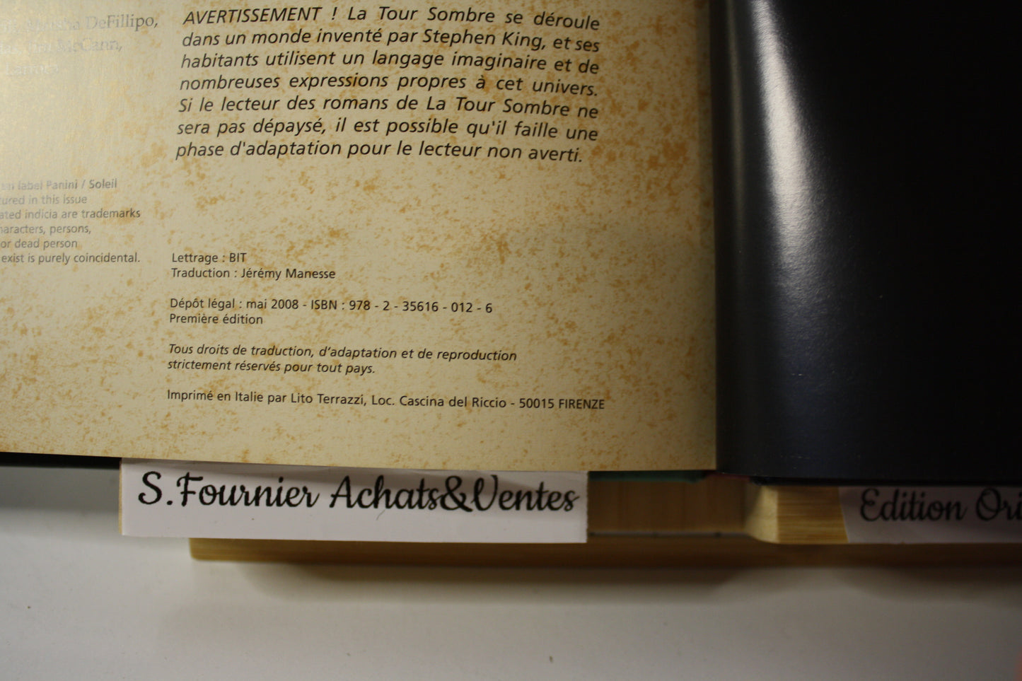 La tour sombre 2 – Tour Sombre - Stephen king – Fusion Comics - EO - 2008