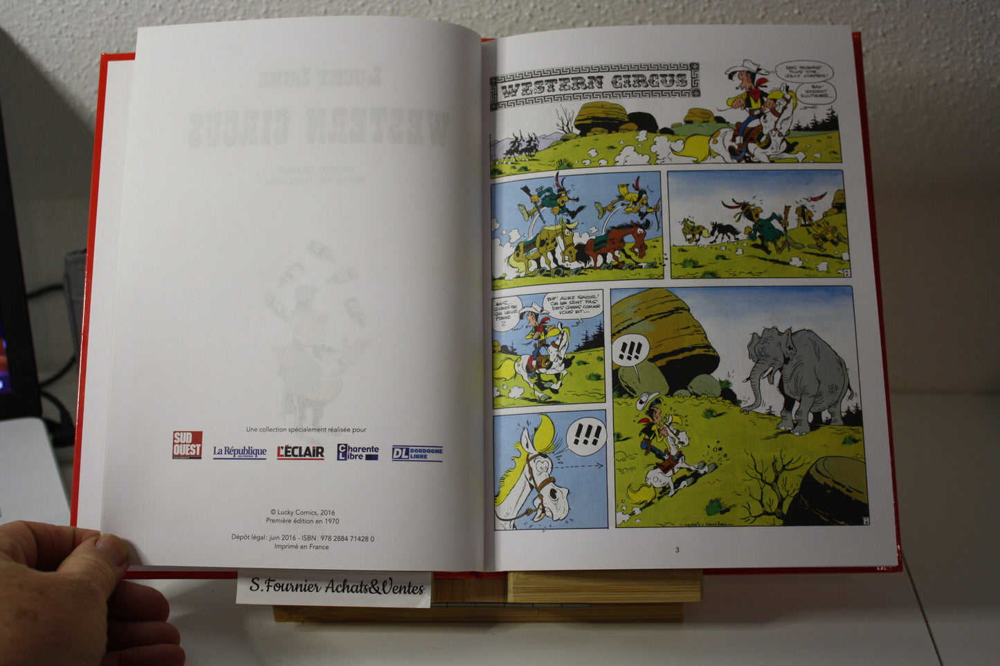 Western Circus – Lucky Luke – Morris - Journaux du Sud Ouest - Publicitaire - 2016 - 70 ans