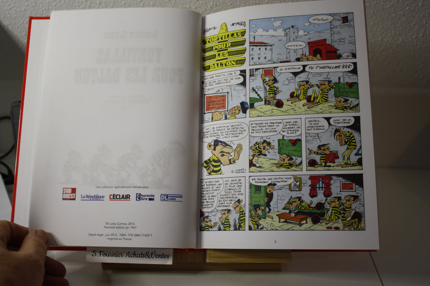 Tortillas pour les daltons – Lucky Luke – Morris - Journaux du Sud Ouest - Publicitaire - 2016 - 70 ans