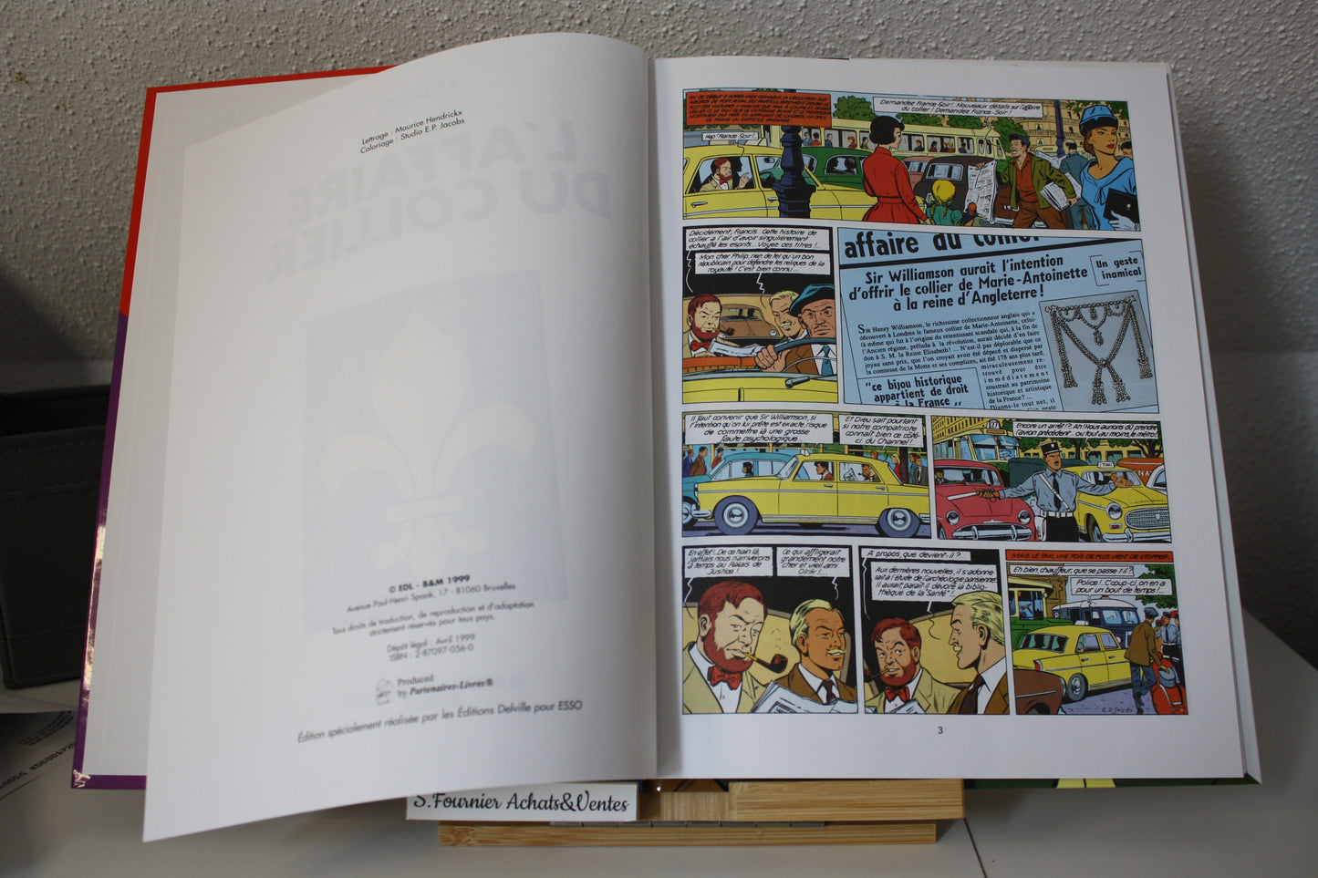 L’affaire du collier – Blake et Mortimer – Edgar P. JAcobs -éditions Delvilles- Publicitaire – 1999 - ESSO
