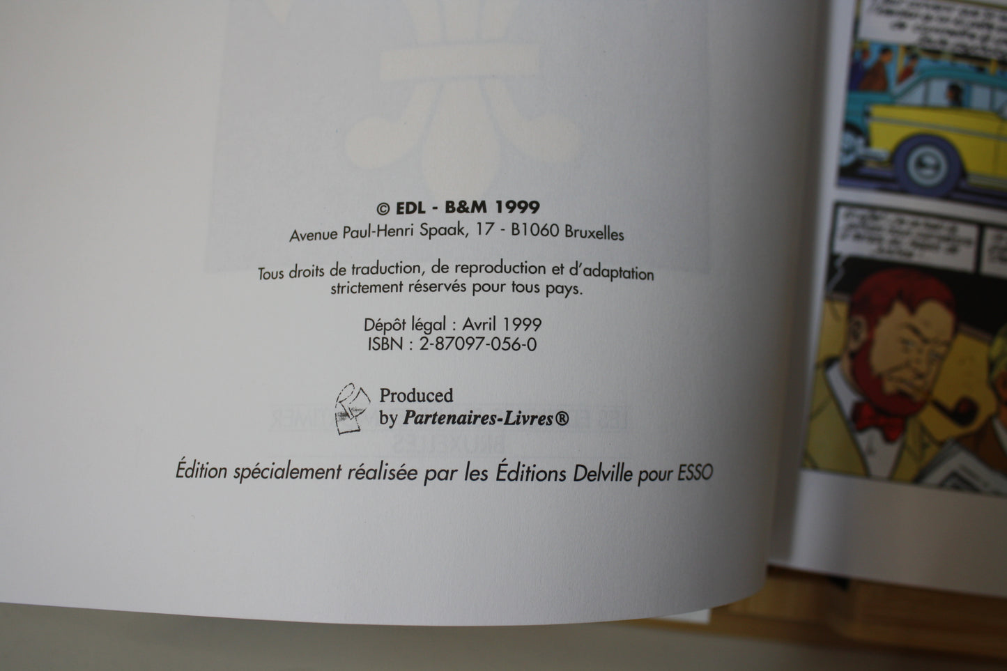 L’affaire du collier – Blake et Mortimer – Edgar P. JAcobs -éditions Delvilles- Publicitaire – 1999 - ESSO