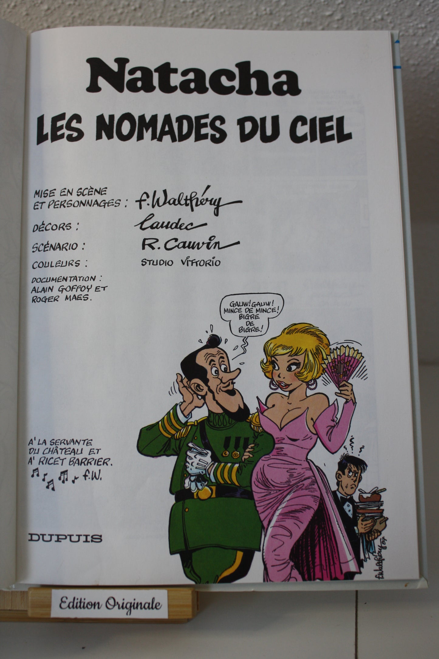 Les nomades du ciel – Natacha – Walthéry, Laudec et Cauvin - Dupuis - EO – 1988