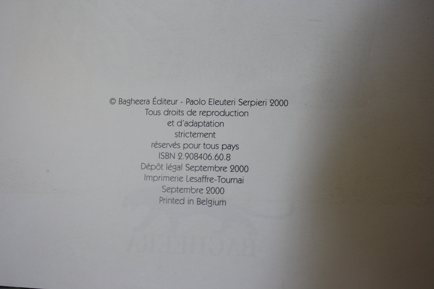 La planète oubliée – Druuna – Serpieri - Bagheera – EO - 2000