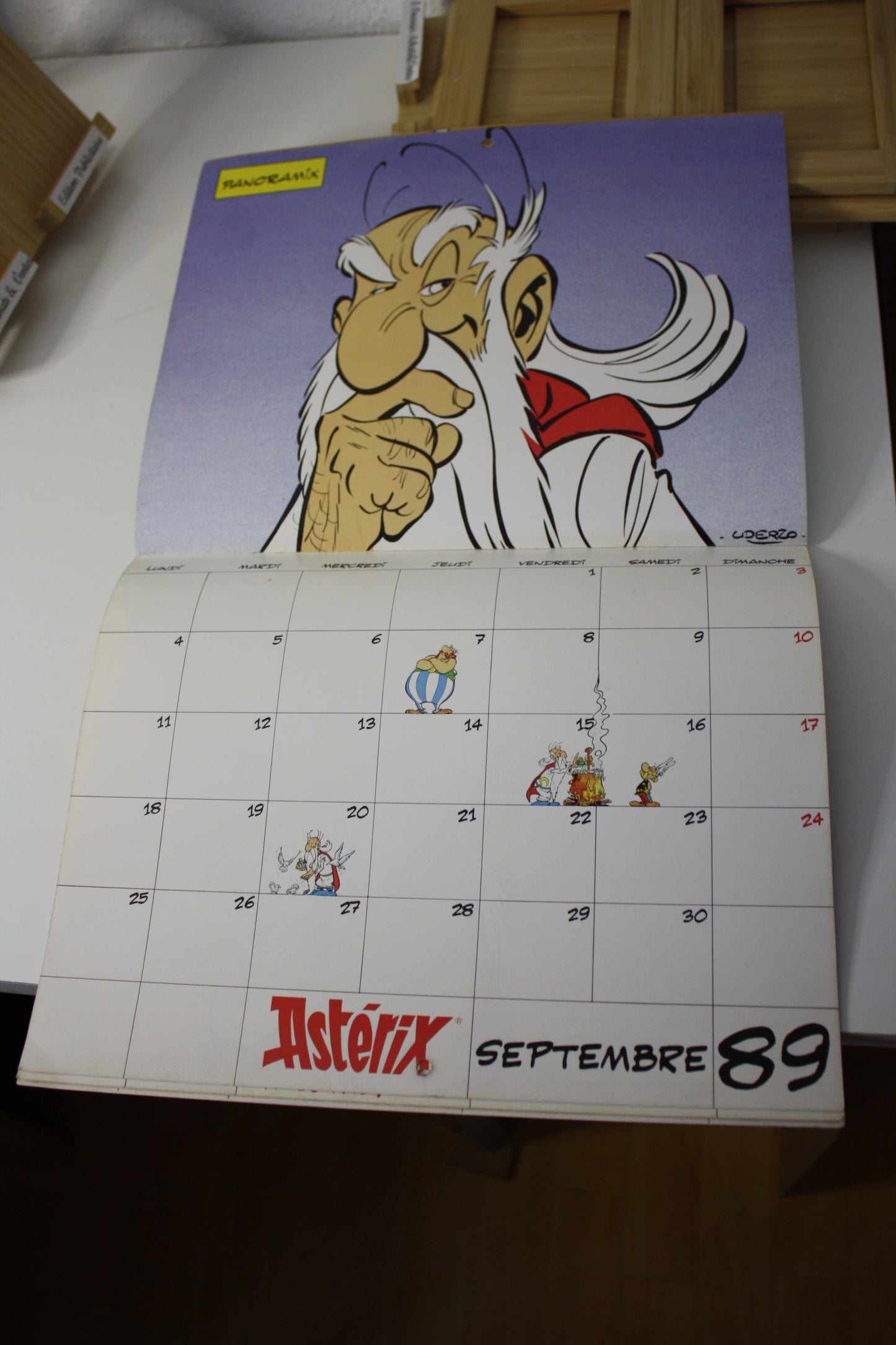 Calendrier - Astérix - Goscinny Uderzo - Edition Albert rené - Objet Dérivé - 1989