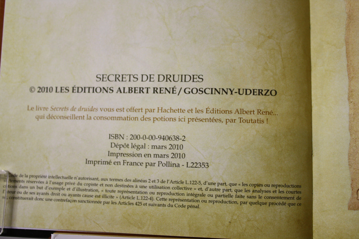 Secret de druides – Astérix – - Edition Albert René et Hachette – EO - 2010