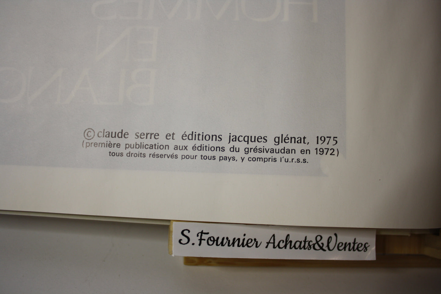 Humour Noir & Hommes en Blancs – - Serre – Edition Glénat – Réédition - 1975 - Humidité