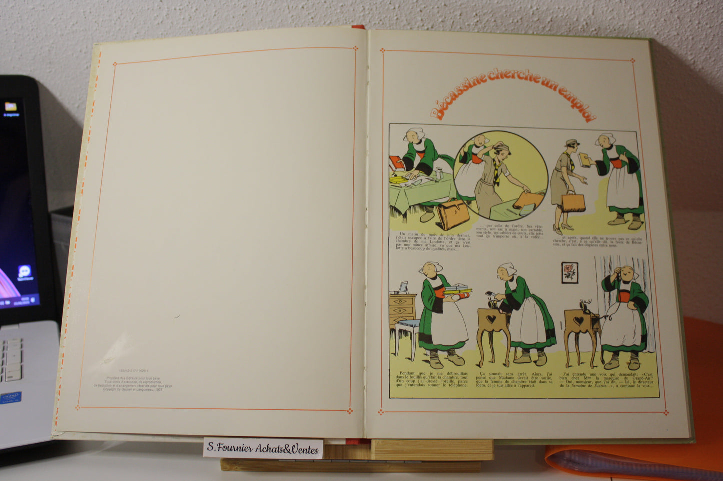 Bécassine cherche un emploi – Bécassine – Émile Joseph Porphyre Pinchon et Jacqueline Rivière - Les éditions GAUTIER Languereau – Réédition - 1983