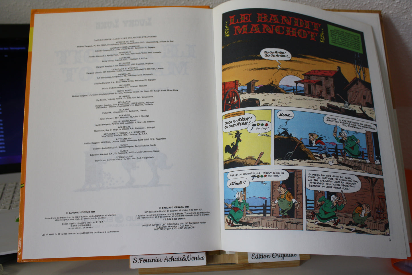 Le bandit manchot – Lucky Luke - Morris Groot - Dargaud - EO - 1981 - TBE
