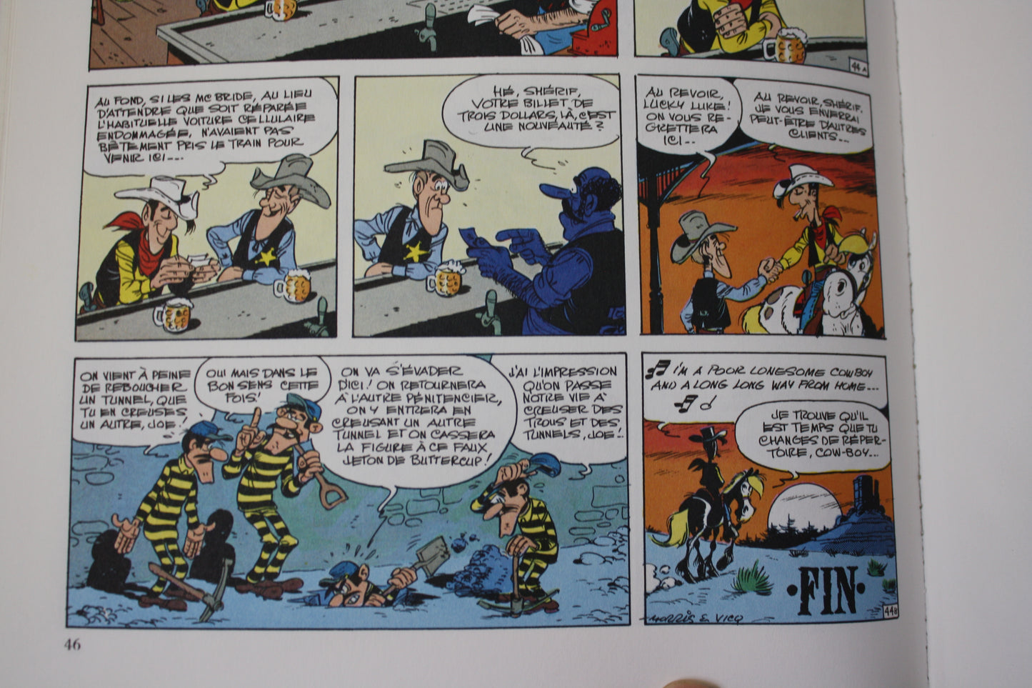 Le magot des Dalton – Lucky Luke – Morris - Dargaud Editeur - EO – 1987 - Abimé