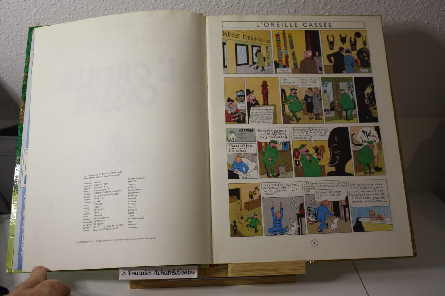 L’oreille cassée – Tintin – Hergé - Casterman – Réédition - 1973 - B40