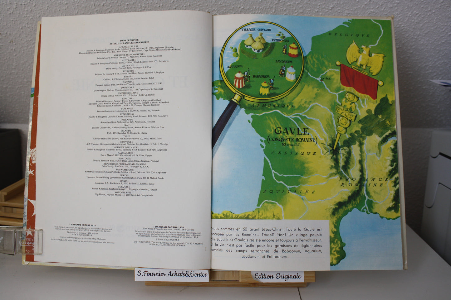 Obélix et Compagnie – Astérix – Uderzo Goscinny – Dargaud Editeur – EO – 1976 – Dos Scotché
