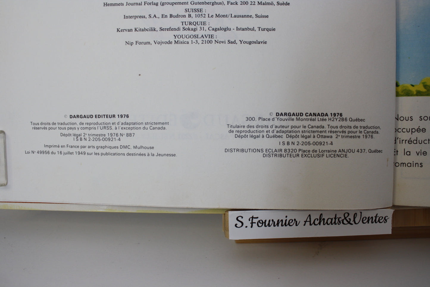 Obélix et Compagnie – Astérix – Uderzo Goscinny – Dargaud Editeur – EO – 1976 – Dos Scotché