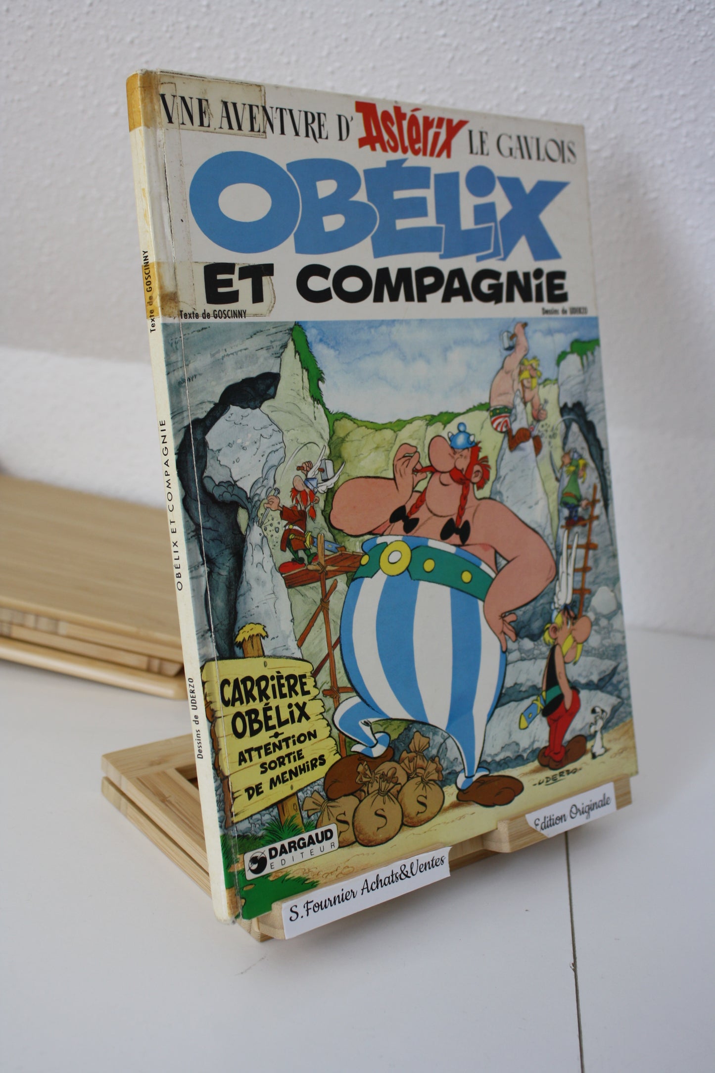 Obélix et Compagnie – Astérix – Uderzo Goscinny – Dargaud Editeur – EO – 1976 – Dos Scotché