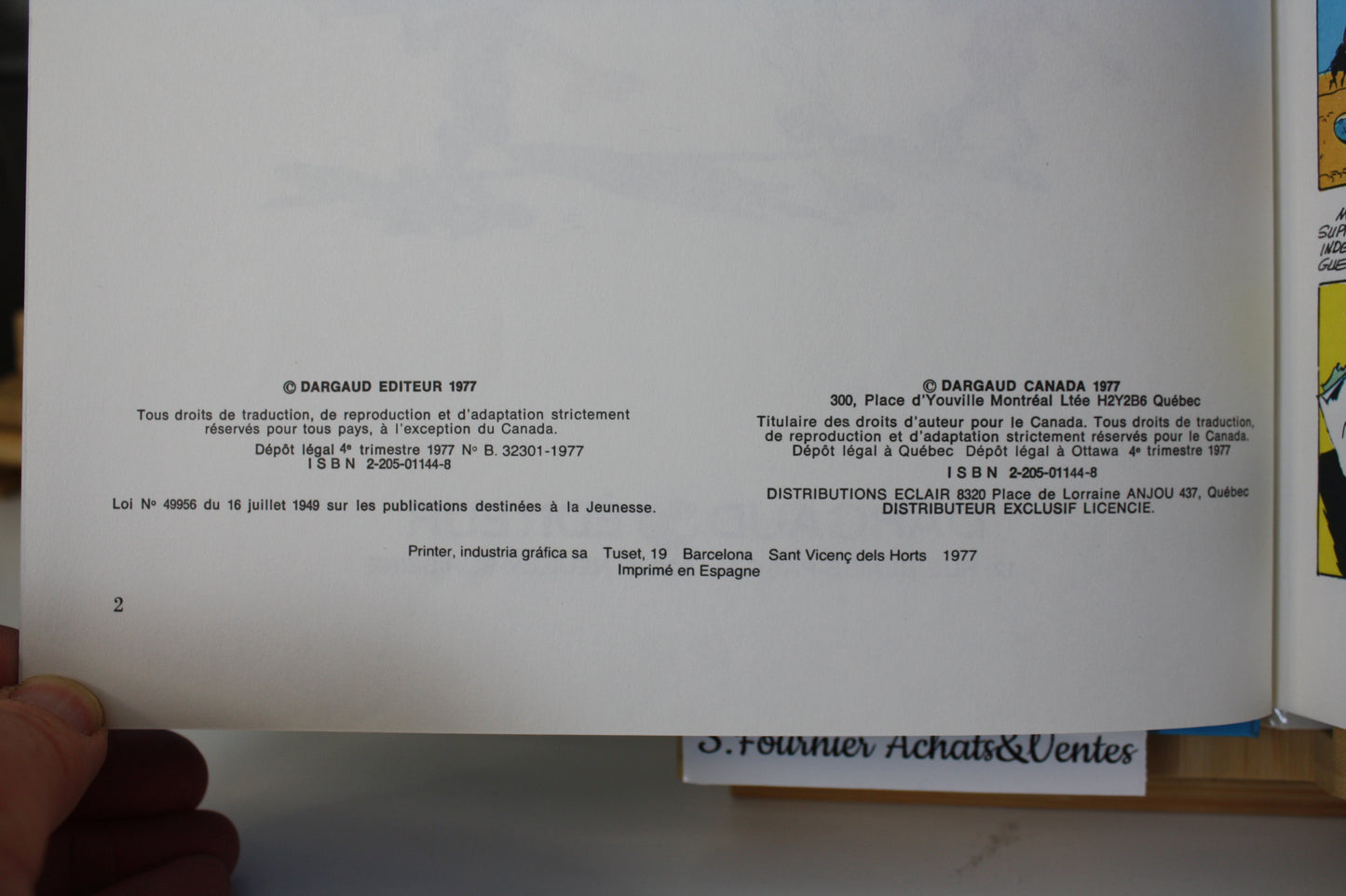 Le fil qui chante – Lucky Luke – Morris Goscinny – Dargaud Editeur – EO – 1977 – Plats abimé