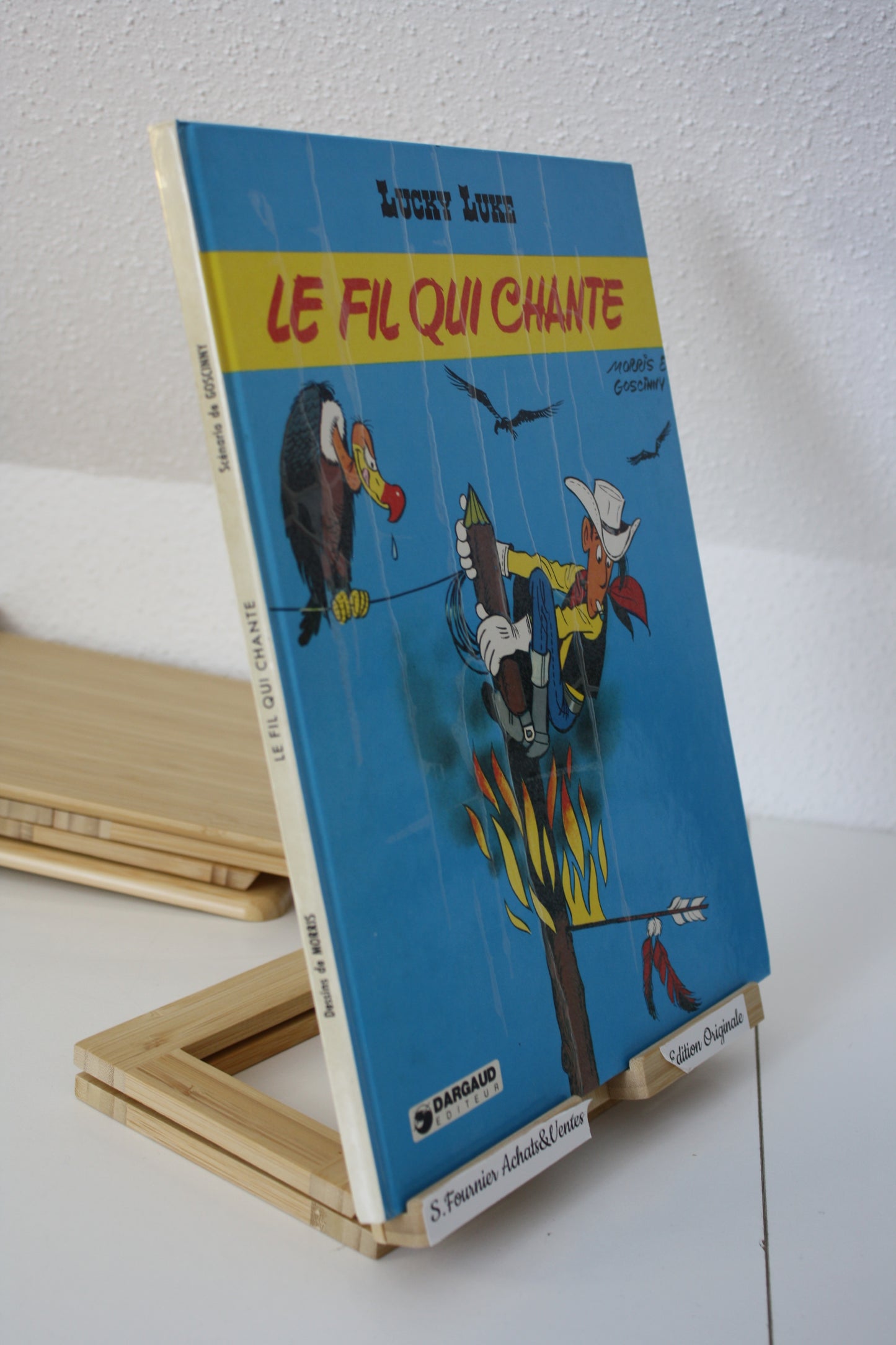 Le fil qui chante – Lucky Luke – Morris Goscinny – Dargaud Editeur – EO – 1977 – Plats abimé