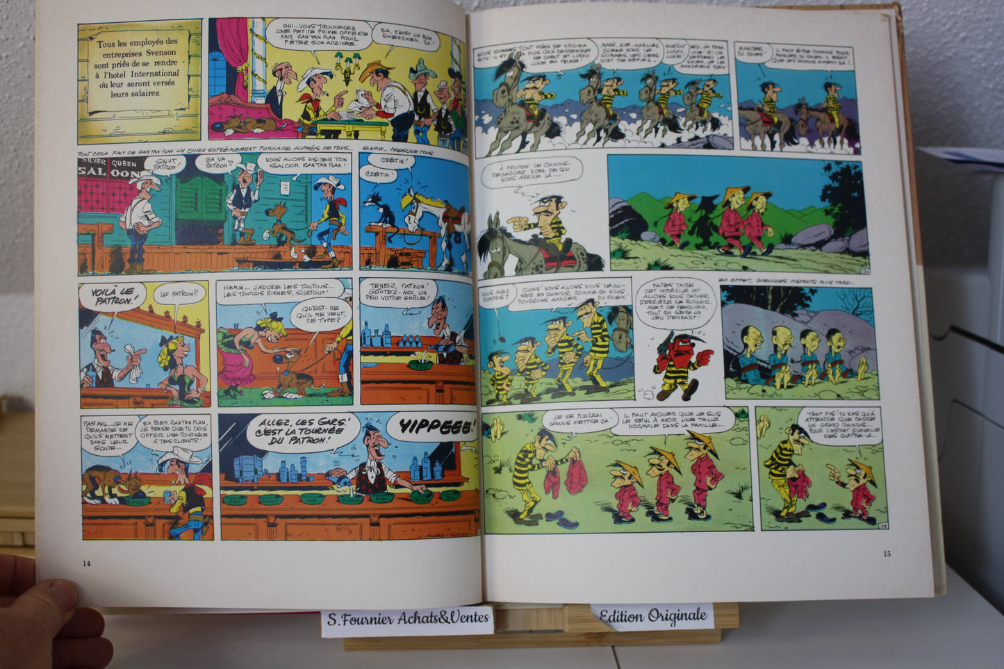L’héritage de Ran Tan Plan – Lucky Luke – Morris Goscinny – Dargaud Editeur – EO – 1973 – Dos abimé