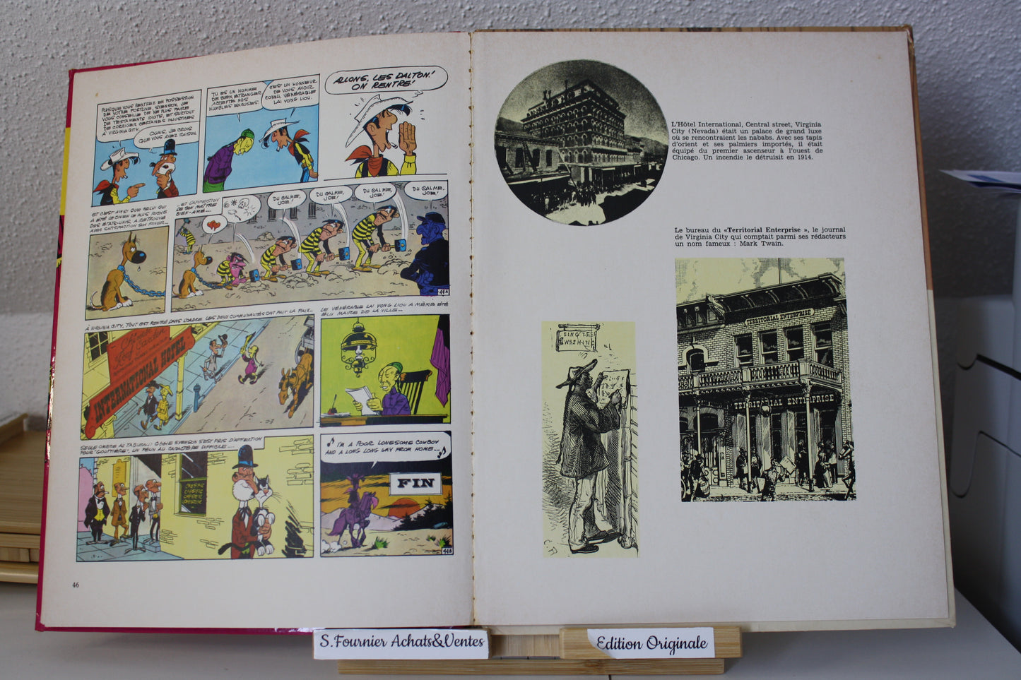 L’héritage de Ran Tan Plan – Lucky Luke – Morris Goscinny – Dargaud Editeur – EO – 1973 – Dos abimé