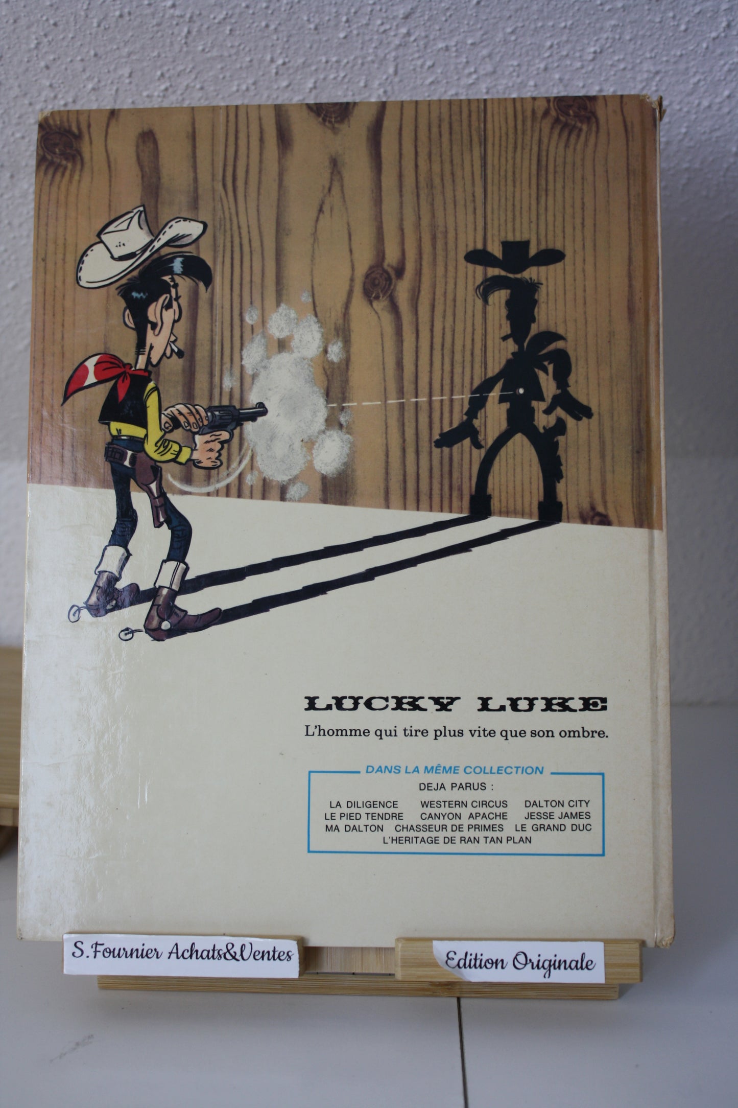 L’héritage de Ran Tan Plan – Lucky Luke – Morris Goscinny – Dargaud Editeur – EO – 1973 – Dos abimé